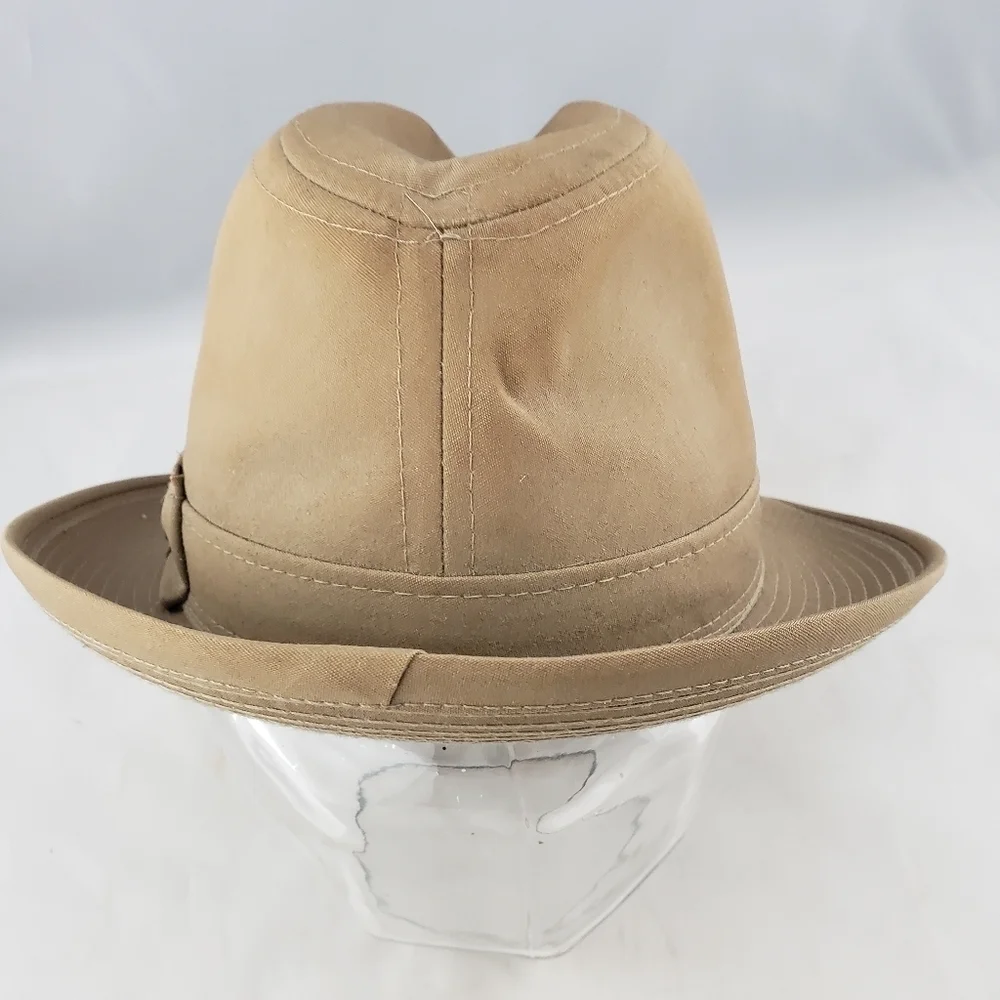 VINTAGE Adam Canvas Rain Fedora GUC
